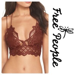 Free People Adella Bralette Cocoa